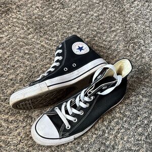 Women’s Black Converse High-Top Sneakers size 8